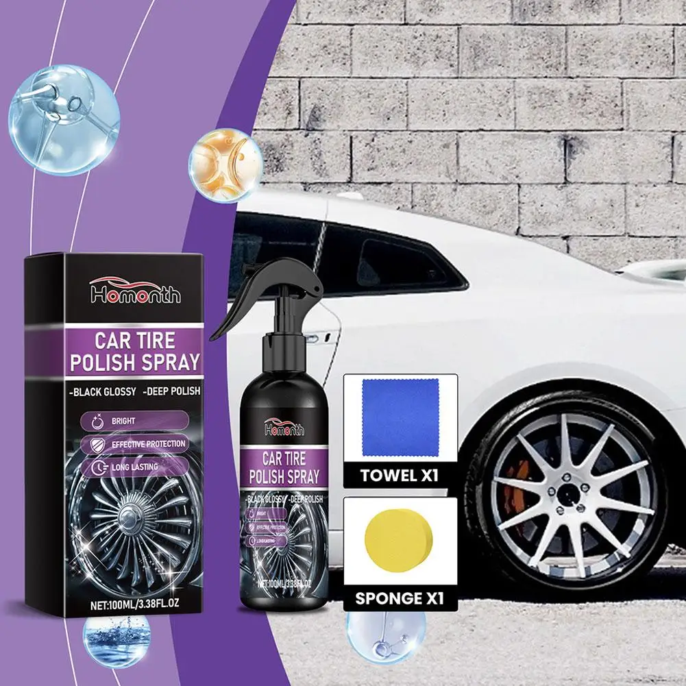 High-efficiency Car Tire Polish Long-lasting Waterproof From Car Tire And Aging Tires Protects Anti-fouling Polish Spray W5Q1