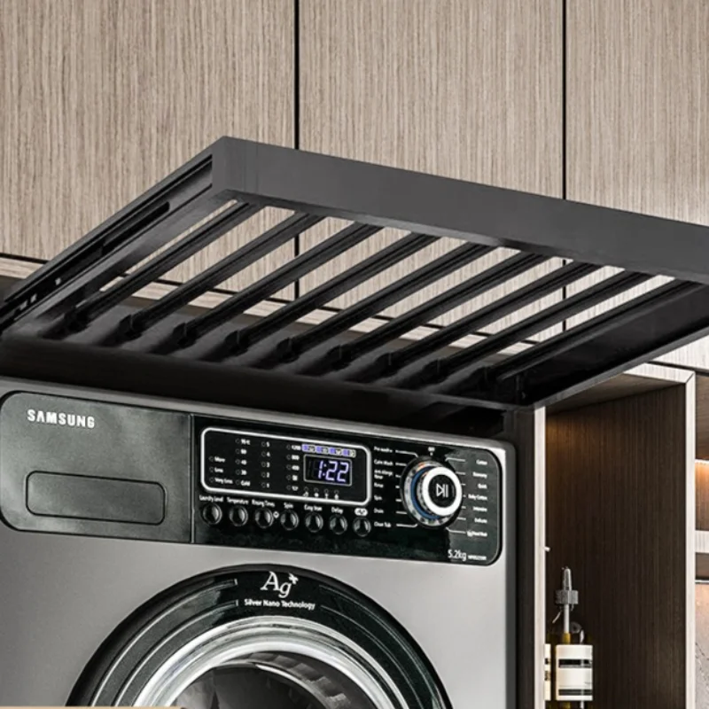Metal Clothes Drying Hanger Pull Pop Up Hanging Cloth Large Capacity Clothes Rack Foldable Washing Machine Balcony Home Storage