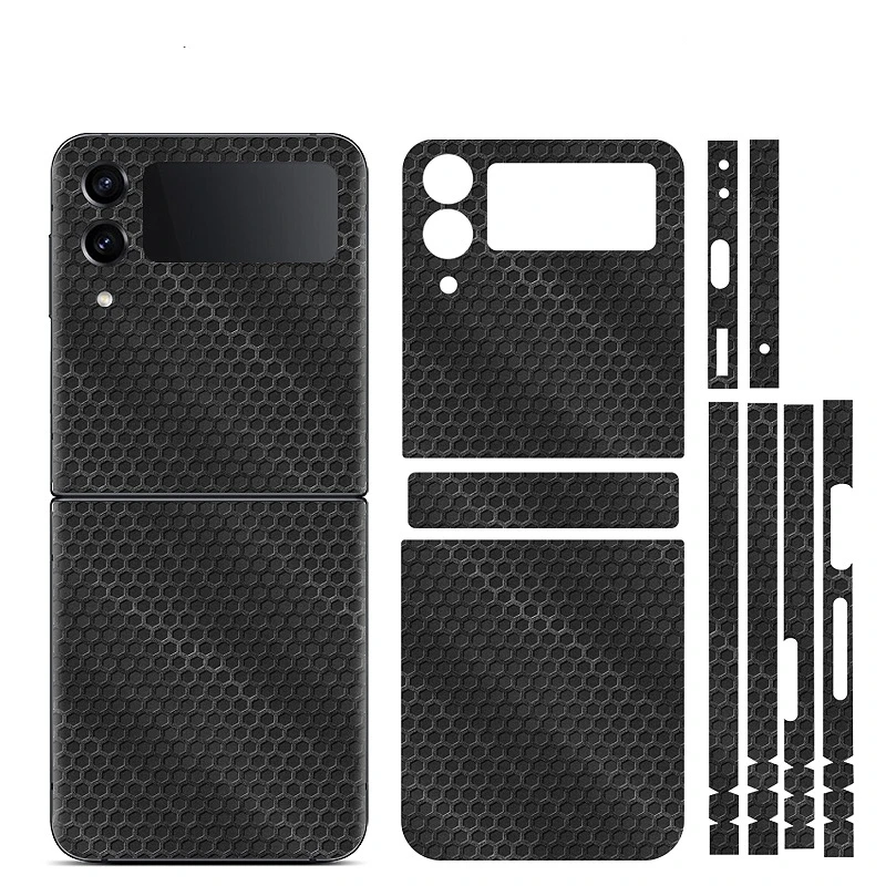 3M Honeycomb Skin for Samsung Galaxy Z Flip6 5 4 3 2 Decal Back Screen Protector with Hinge Film Cover 3M Wrap Sticker