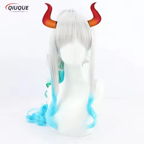 Anime Yamato Wig Women White 70cm Long Wig Cosplay Yamato Wig Heat Resistant Synthetic Hair Halloween + Wig Cap
