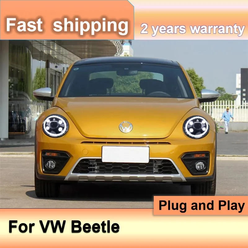 Car Accessories for VW Beetle Head Lights 2013-2021 Beetle Headlamp DRL Dynamic Turn Signal High Beam Projector Lens