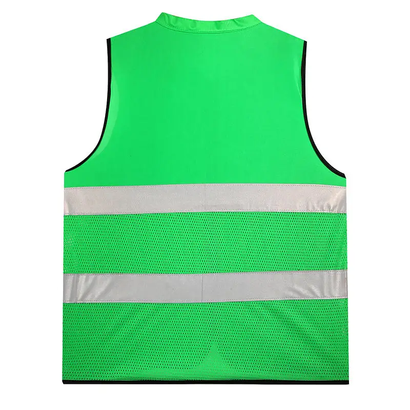 Green Safety Vest Reflective Surveryor Mesh Safety vest Jacket High visibility work wear