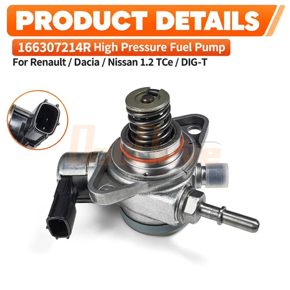 166307214R High Pressure Fuel Pump for Nissan Juke Qashqai Pulsar Renault Dacia 1.2 TCe DIG-T H5F HRA2DDT 166301888R