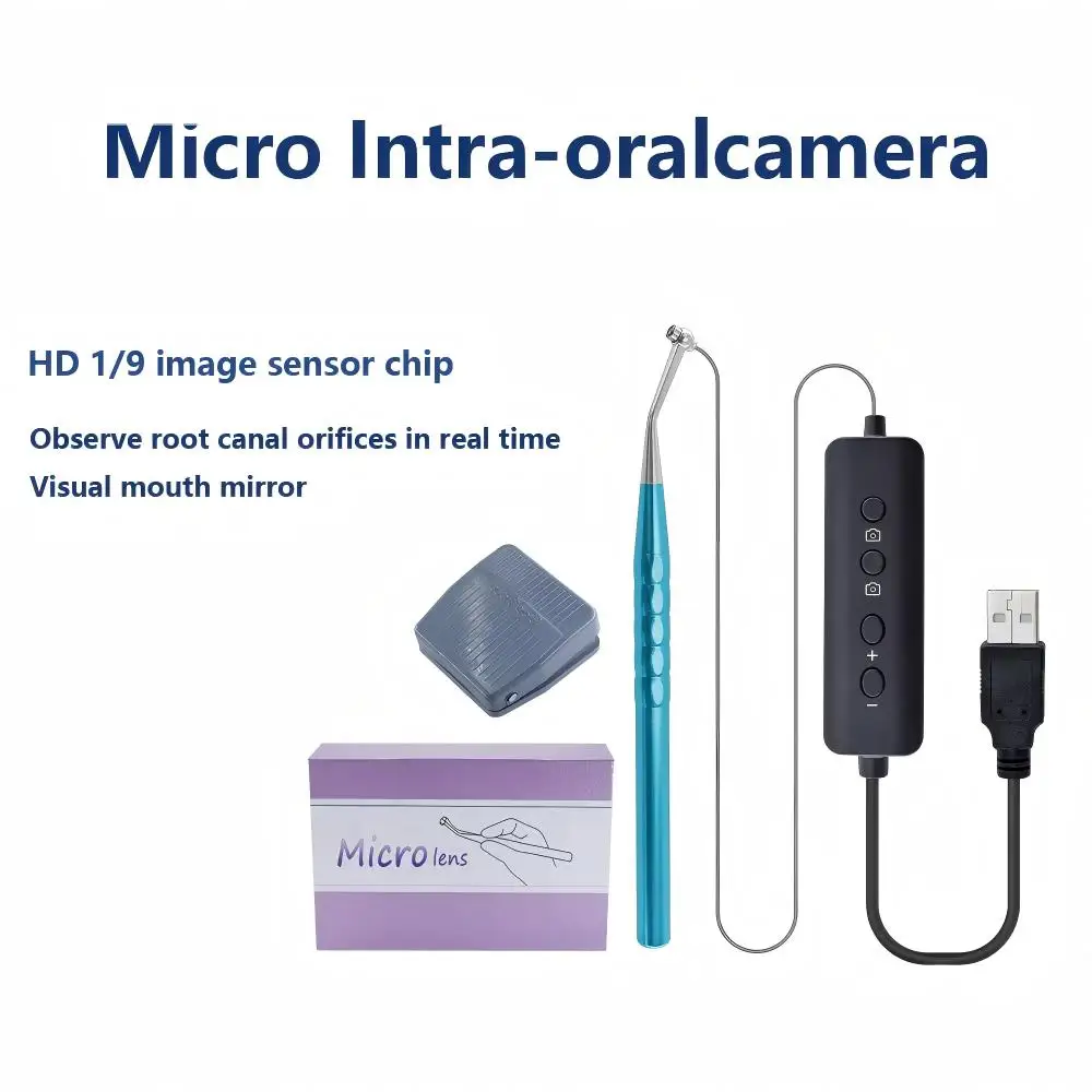 Dental Intra Oral Camera Foot Control HD Micro Lens Wifi  for Root Canal Treatment HD Visual Intraoral Scanner