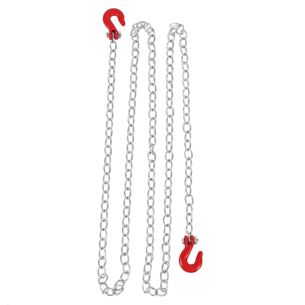 

1 шт. 1:10 аксессуары для радиоуправляемого гусеничного автомобиля, буксировочная цепь и 1 шт. 1/10 RC автомобильный гусеничный стальной буксирный трос с крючками