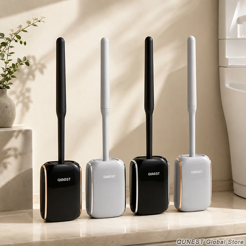 No Blind Spot Silicone Toilet Brush Wall Mounted Long Handle Household Deep Cleaning Bathroom Accessories