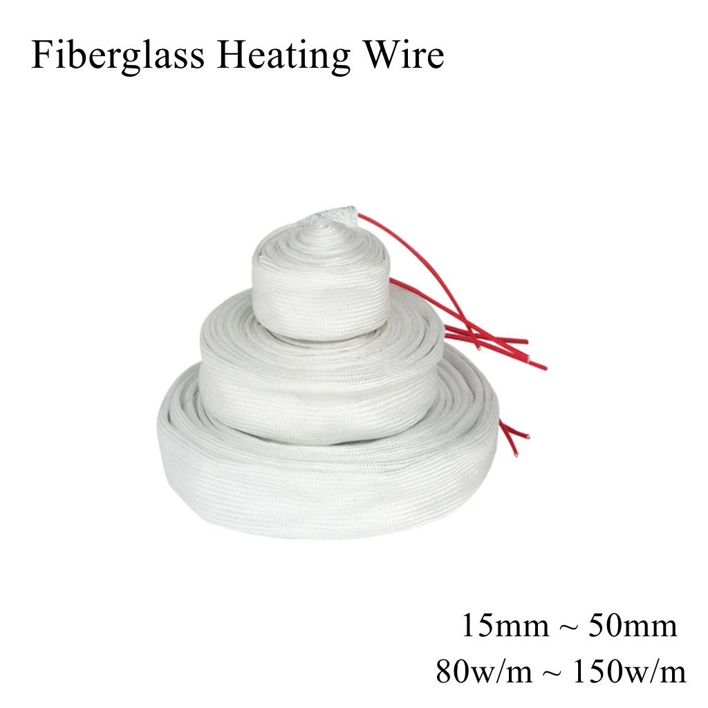 

Электрический нагревательный кабель из стекловолокна в оплетке, лента, ремень, полоса, для сушки, заморозки, защиты от воды и огня, для труб, 12В 220В