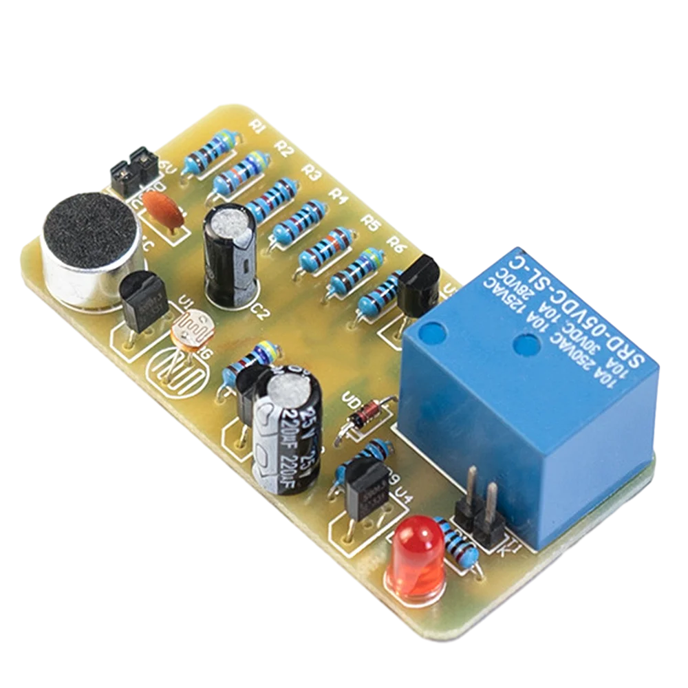 DC 6V Sound and Light Dual Control Delay Switch Kit LED Light Welding Practice Board Electronic Candle Lights Componentes