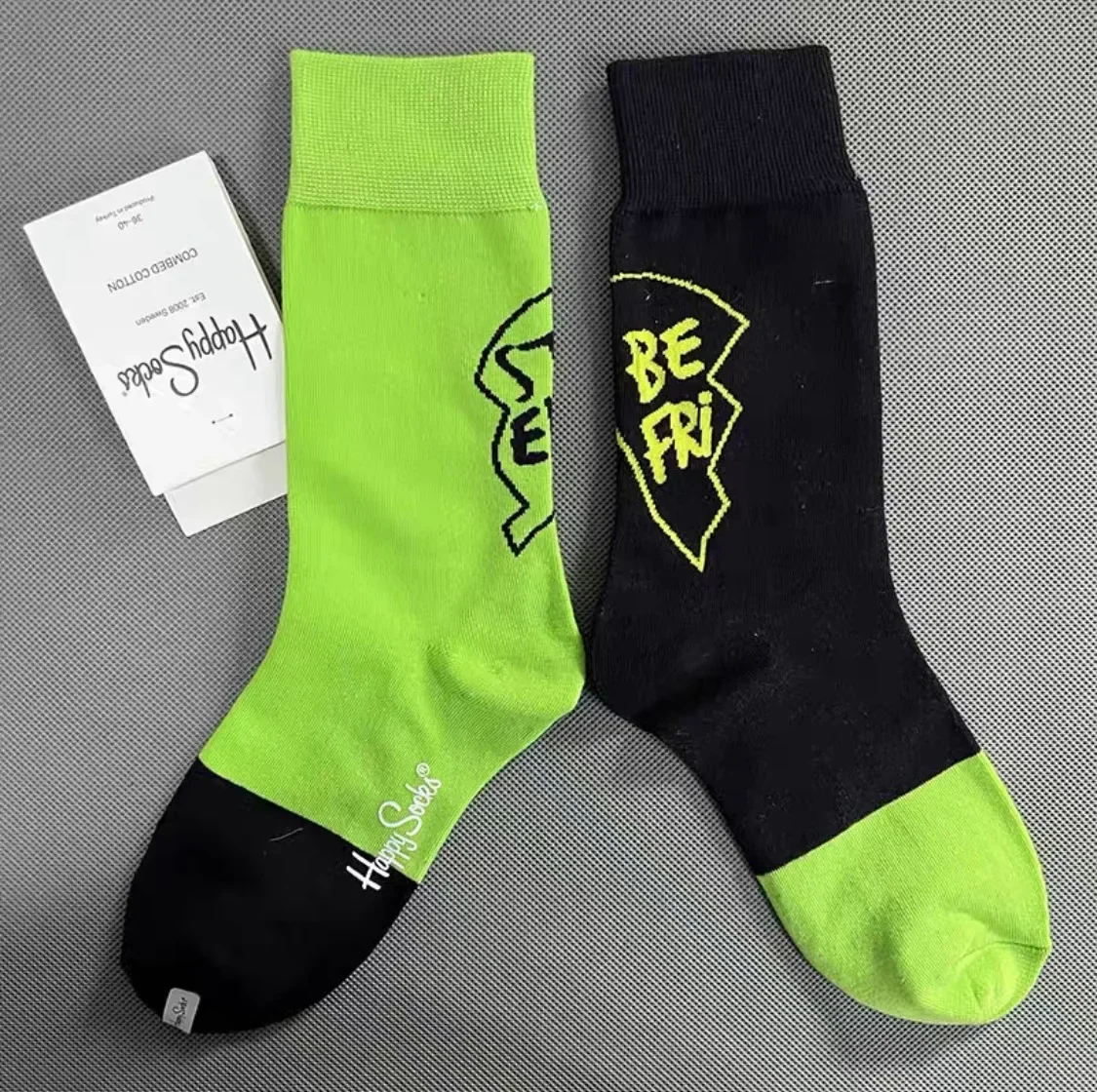 Happy Socks Women Crew Socks Cotton Novelty Gift One Size Fit Most