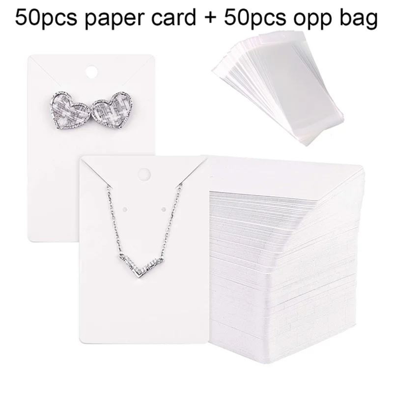 Cartes d\'Exposition de Boucles d\'Oreilles et de Colliers, Sacs Auto-Scellants avec Sacs, Étiquettes en Papier Kraft pour Emballage de Bijoux, à