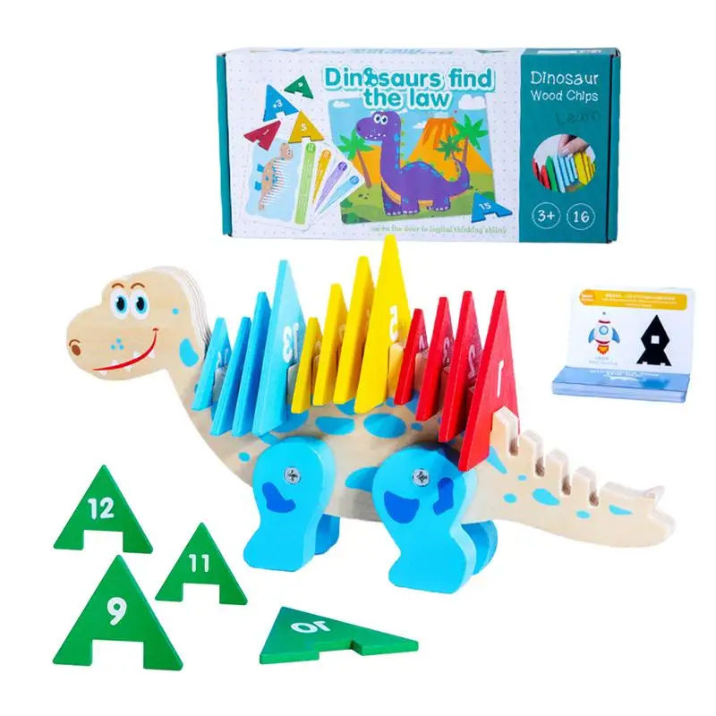 Dinosaur Math Blocks Interactive Educational Cognitive Creative Puzzle Toy Math Preschool Toy Kids Learning Games For Girl Boys