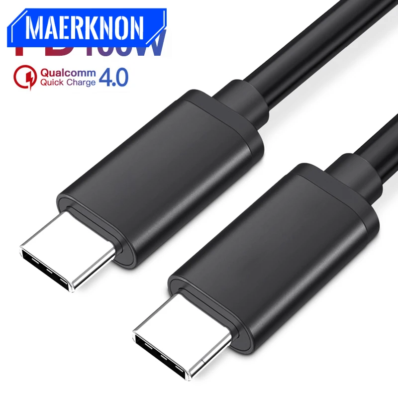 2m USB C To USB Type C Cable 100W USBC PD Fast Charging Charger Cord USB-C 5A TypeC Cable For Macbook Samsung Xiaomi POCO