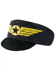 Baby Boy Pilot Hat Police Captain Cap Infant Funny Cosplay Embroidery Hats Role Play Accessories Newborn Photography Props