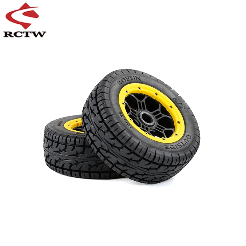 All Terrain Tyre Assembly Kit with Wheel Hub (Gen.III) for 1/5 Losi 5ive T ROFUN ROVAN LT KM X2 SLT V5 BAHA 5S Rc Car Tire Parts