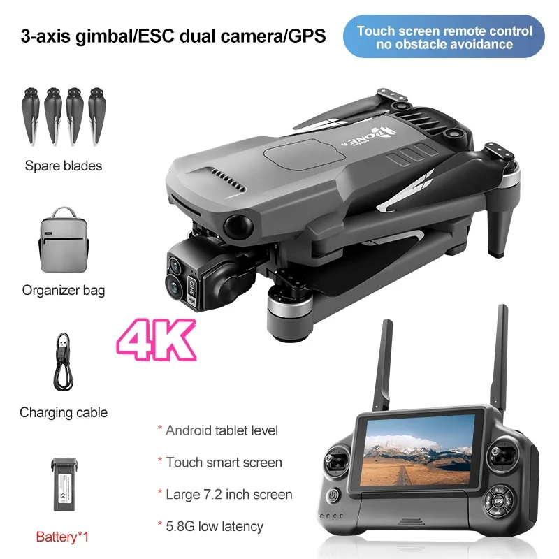 Nieuwe 8K GPS Drone 3-assige gimbal met touchscreen Professionele HD-camera FPV 360 ° Telescopisch obstakelvermijding borstelloos Dron-speelgoed
