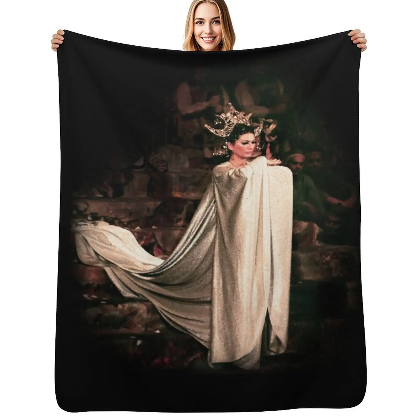 

OPERA QUEEN Throw Blanket Cozy Warm Blanket for Bed Room Decor