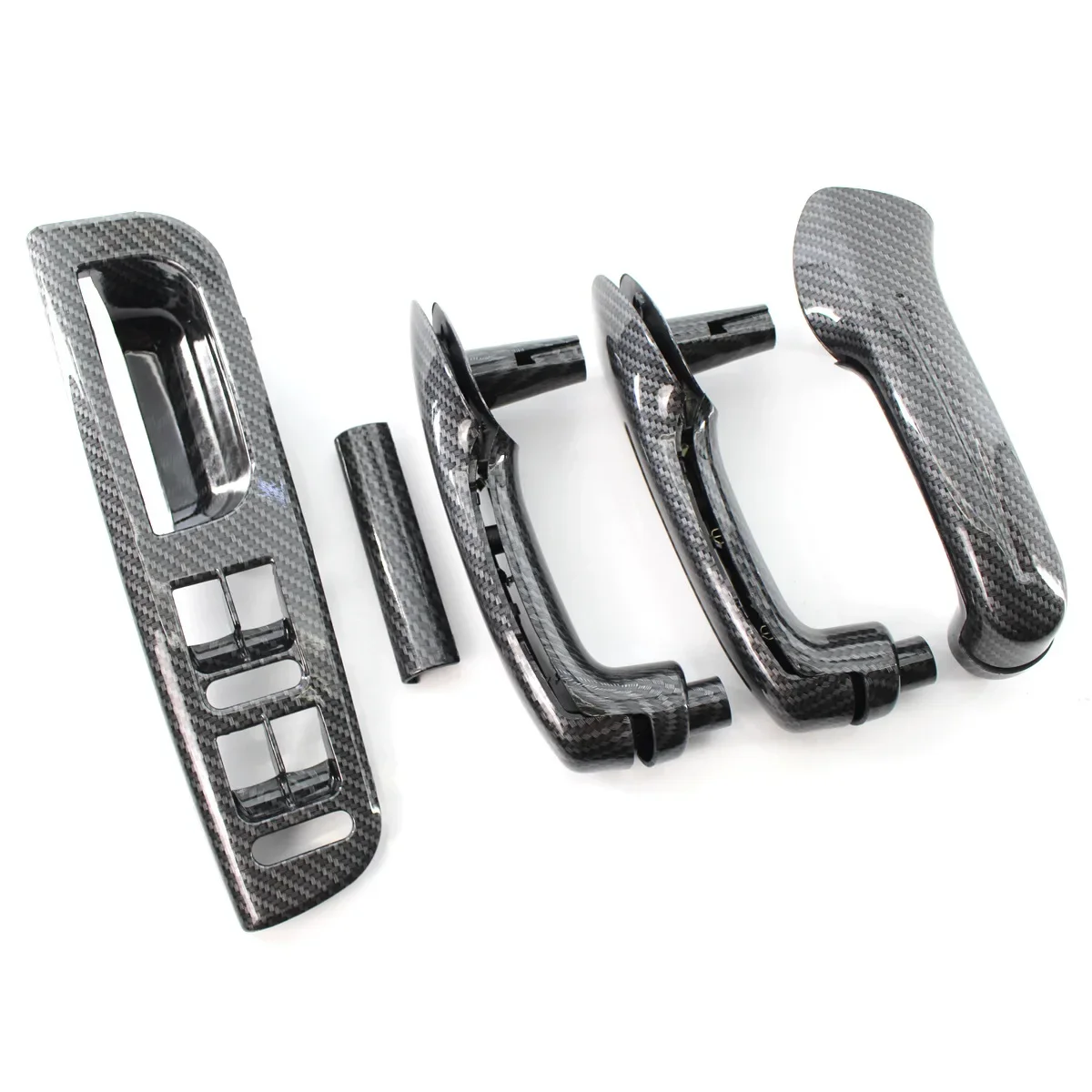 Front Rear Left Right Door Black Pull Grab Handle VW Bora Golf 4 MK4 for Jetta 1999-2004 Carbon Fiber Style 3B1867171E