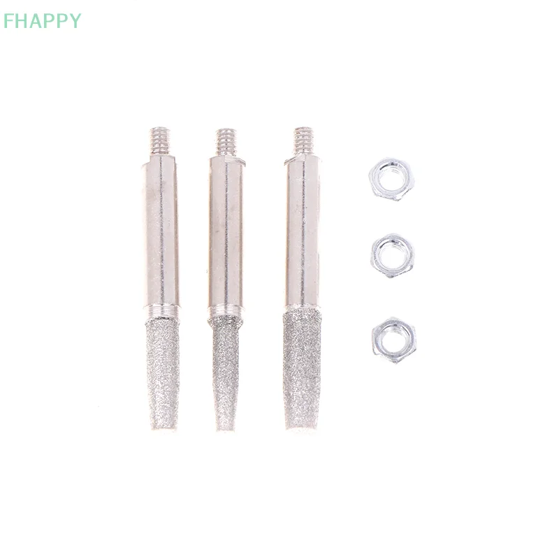 3 pz/set parti di affilacoltelli per motosega testa di molatura rivestita di diamante fresa cilindrica 4/5/6mm strumenti di molatura per File