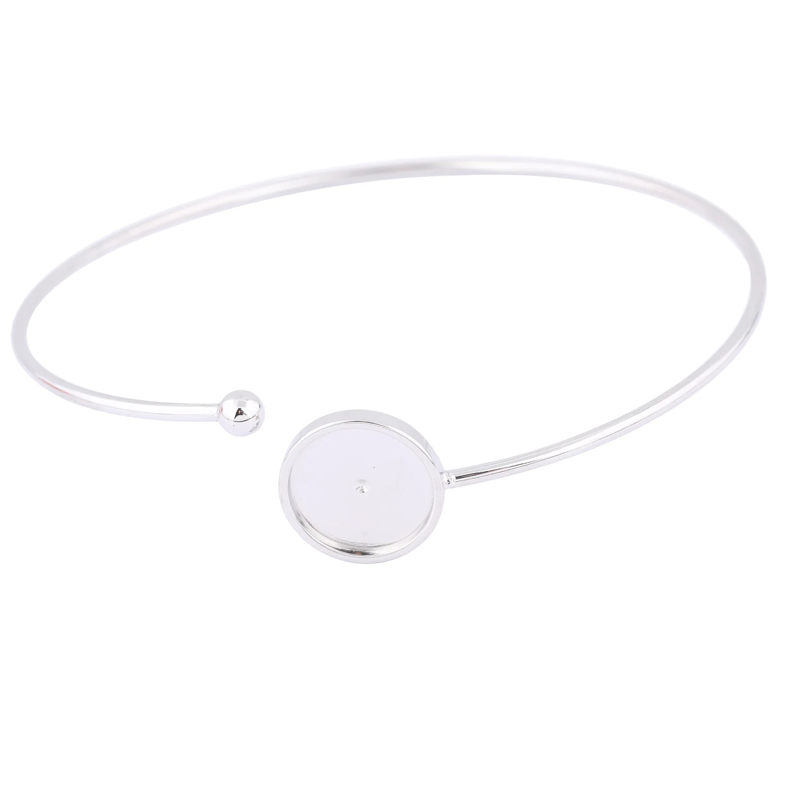 

3pcs Stainless Steel Wire Bracelet Base Blanks Fit 8mm 12mm Cabochon Bangle Bezel Settings Diy Jewelry Making Accessories