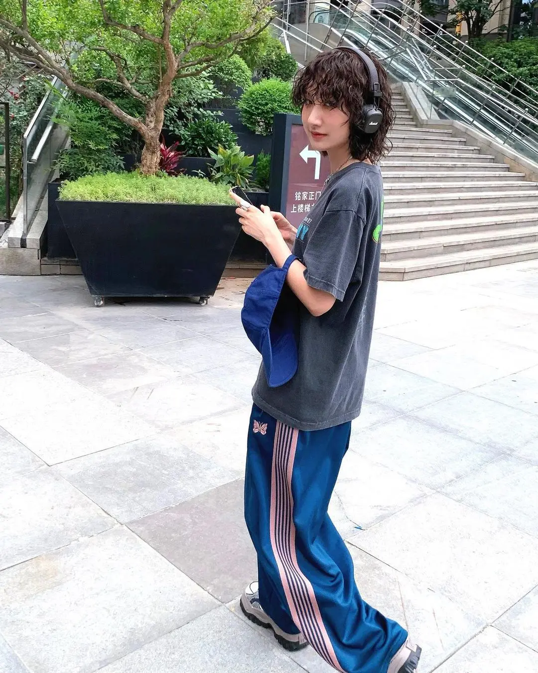 2026 Needl-es track pants Butterfly Fashion Side Stripe Track Pants Quick Drying Loose Y2K Streetwear Casual Breathable
