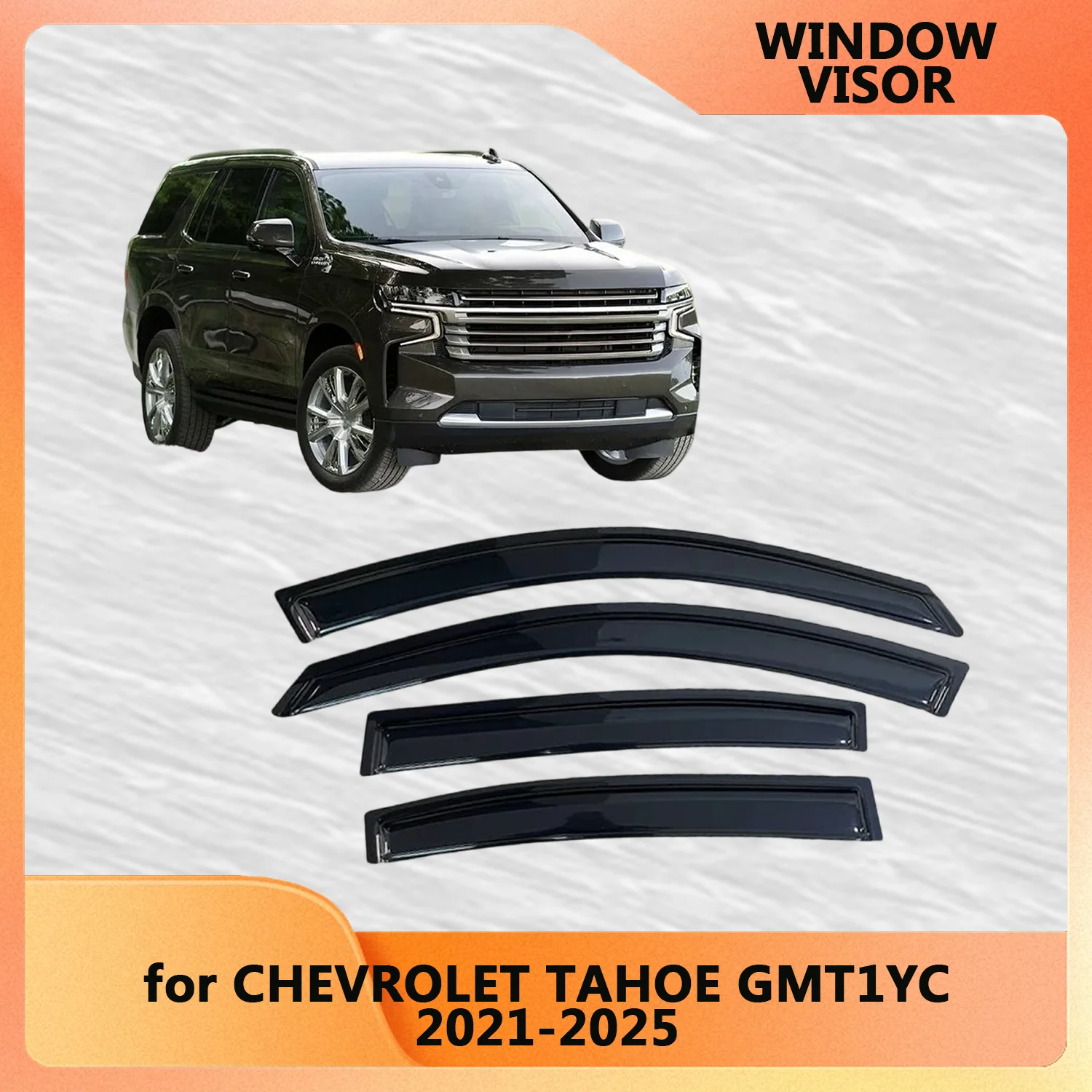 

Window Visor for CHEVROLET TAHOE GMT1YC 2021 2022 2023 2024 2025 Wind Deflectors Rain Guards Door Visor Vent Shades