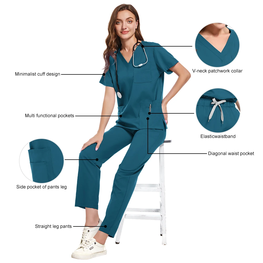 โรงงานขายส่งขัดสีสันสดใสขัดทางการแพทย์เครื่องแบบชุดหลายสีขัดพยาบาลโรงพยาบาลขายส่งเสื้อผ้าโรงพยาบาล