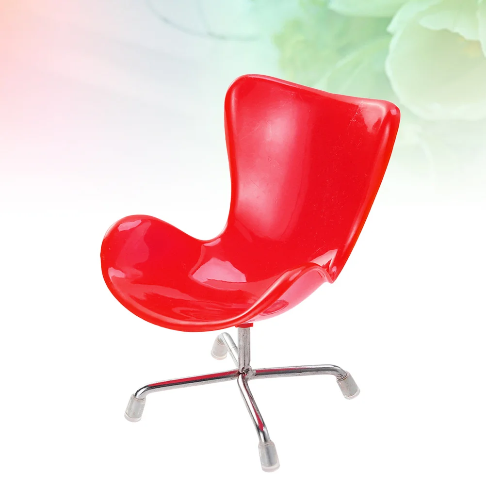 

1Pcs Mini Computer Chair Hedgehog Seat Sturdy Plastic Metal Base Smooth Surface Cleanable Great Photo Props for Small Pets Red