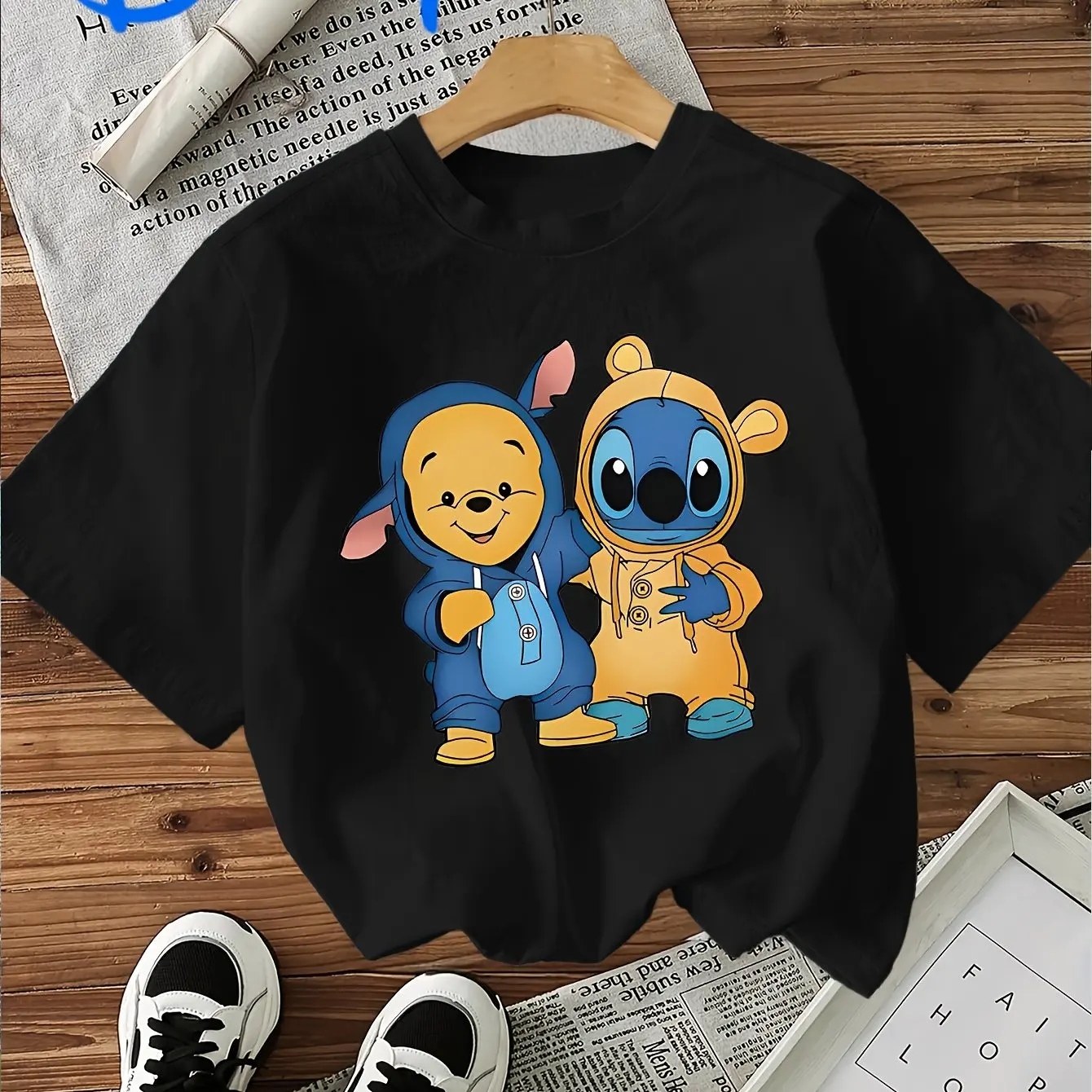 

Disney Winnie The Pooh T-Shirt Cotton Men's Women Streetwear Casual Trendy Oversized Loose Short Sleeve Unisex Event Outfit