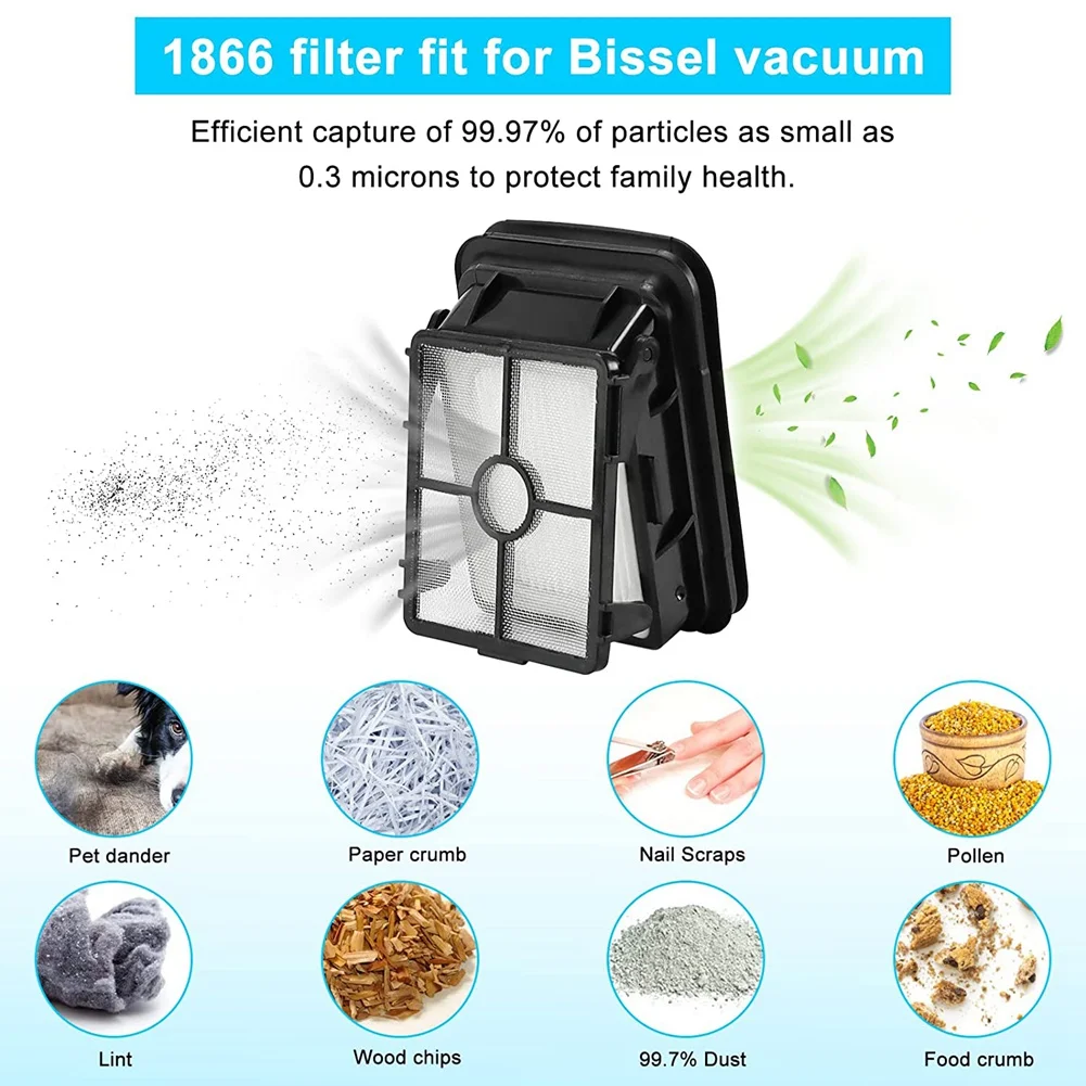 Replacement Filter for Bissell Crosswave Vacuum 1866 1785 2554A 2306 2306A 2554 1785A Replace 1608684 Filter
