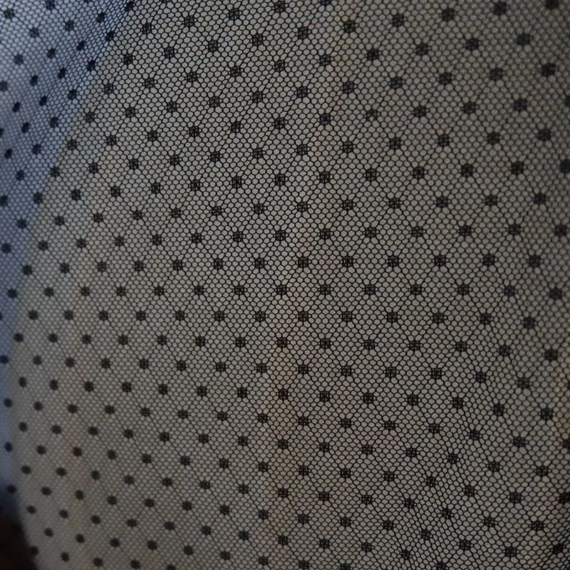 6 meter 150 cm breed hoge kwaliteit mesh raster dot stretch stof stof handgemaakte doe-het-zelf kledingaccessoires tule stoffen