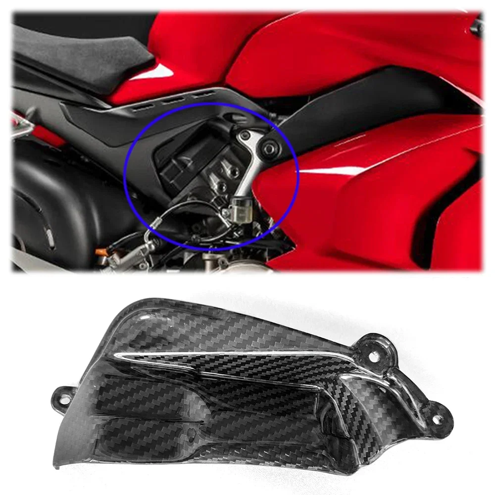 

Аксессуары для модификации мотоцикла из углеродного волокна 3K для Ducati Panigale V4 V4S 2018-2020, правая крышка кулачка, обтекатель