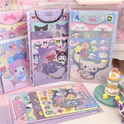 Sanrio Guka Laser Stickers Cartoon Hello Kitty Cinnamoroll Kuromi Melody Hand Acount Ornamental Diy Sticker Gift Kids Toys