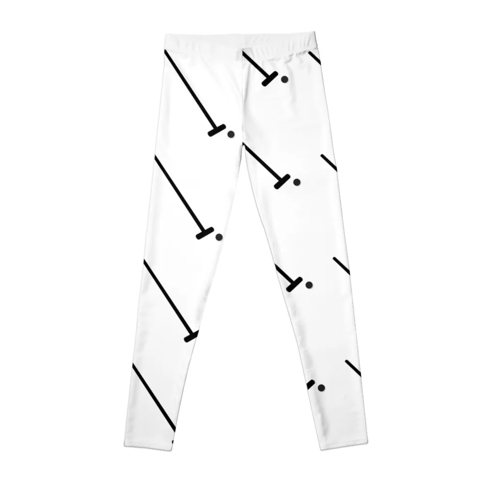 

Silhouetted Polo Mallet and Ball Patterned Leggings sporty woman push up sporty woman gym Female legging pants Womens Leggings