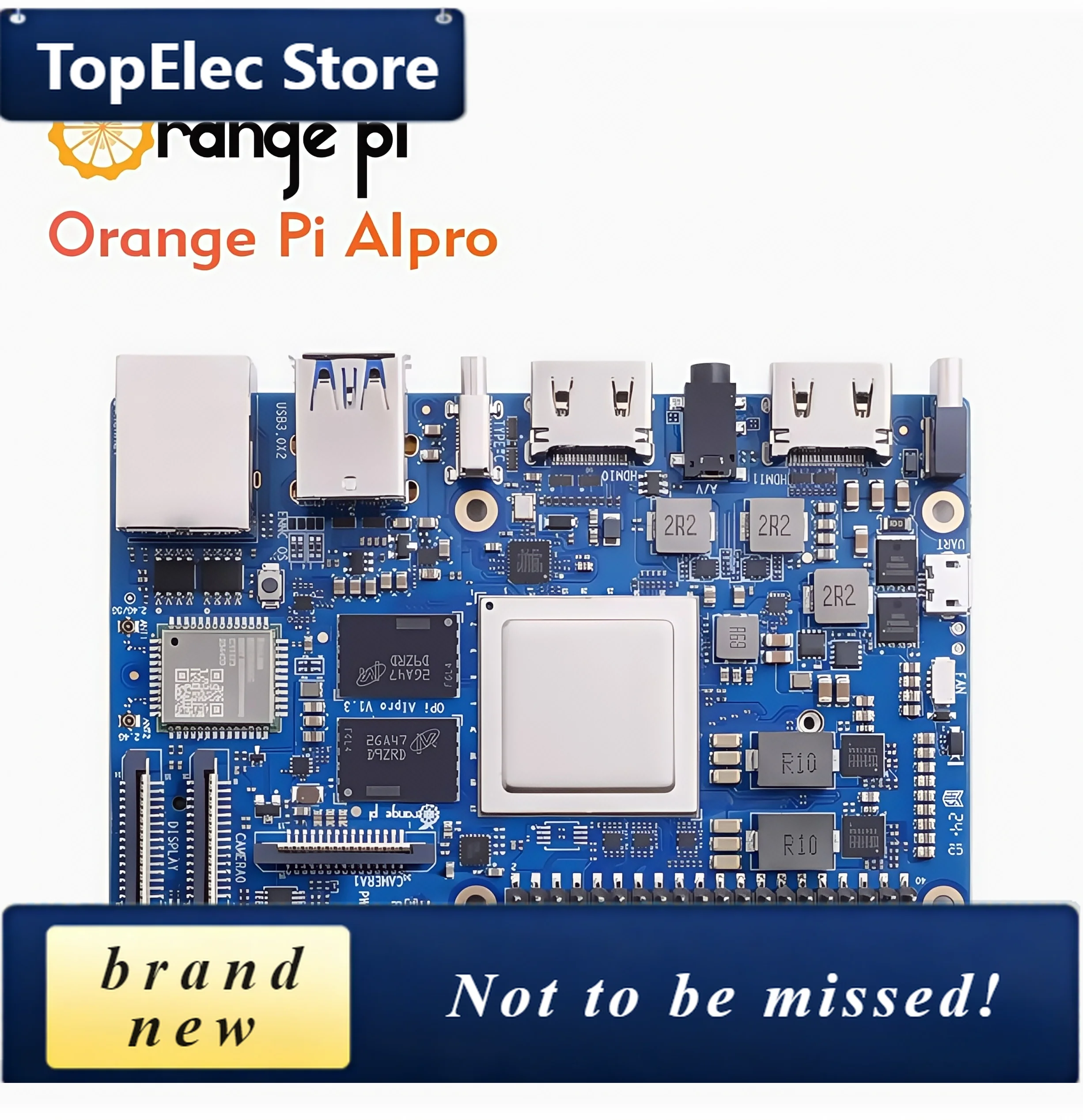 TopElec Orange Pi AIPro Ascend AI processor 8TOPS computing power memory 8GB/16GB optional cooling required