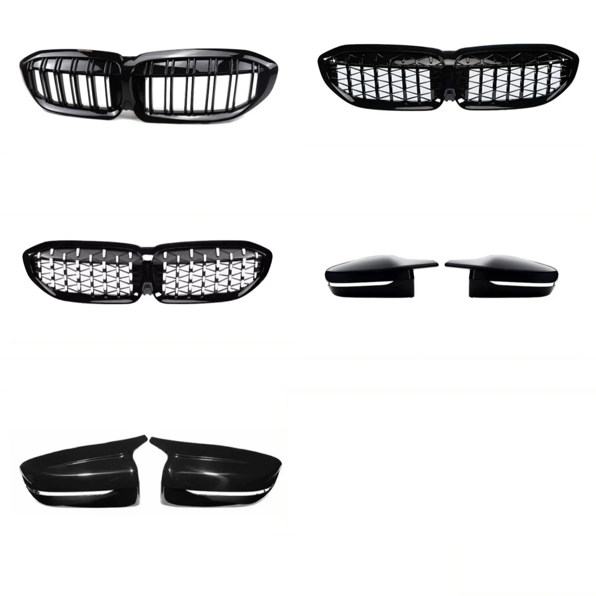 

Front Bumper Radiator Grille Rearview mirror cover for BMW 3 Series G20 G28 2019-2023 Modified Car Accessories