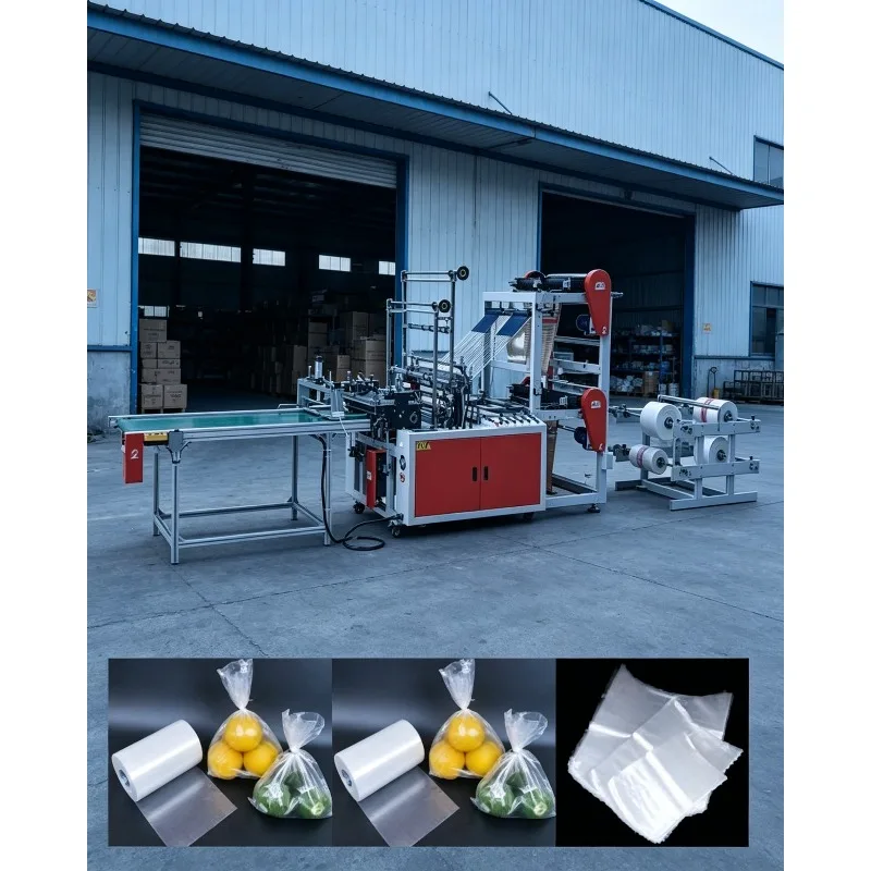Fully Automatic Polythene Bag Making Machine LDPE HDPE Plastic Film Blown Production Line Shopping Bag Equipment