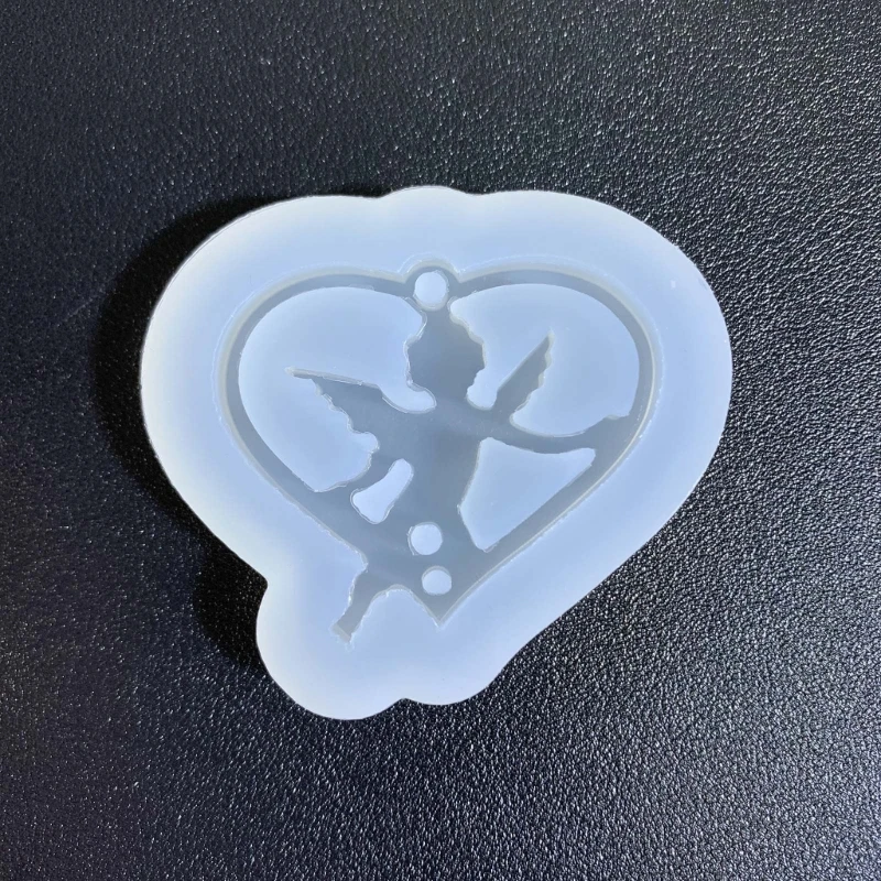 Stampi per portachiavi in ​​silicone Stampi per ciondoli Strumenti per gioielli fatti a mano a forma cuore Decorazioni per