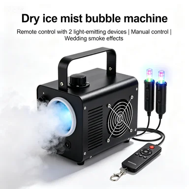 Automatic LED Bubble Smoke Machine New Aluminum Wedding Party Equipment Remote Control Manual Operation
