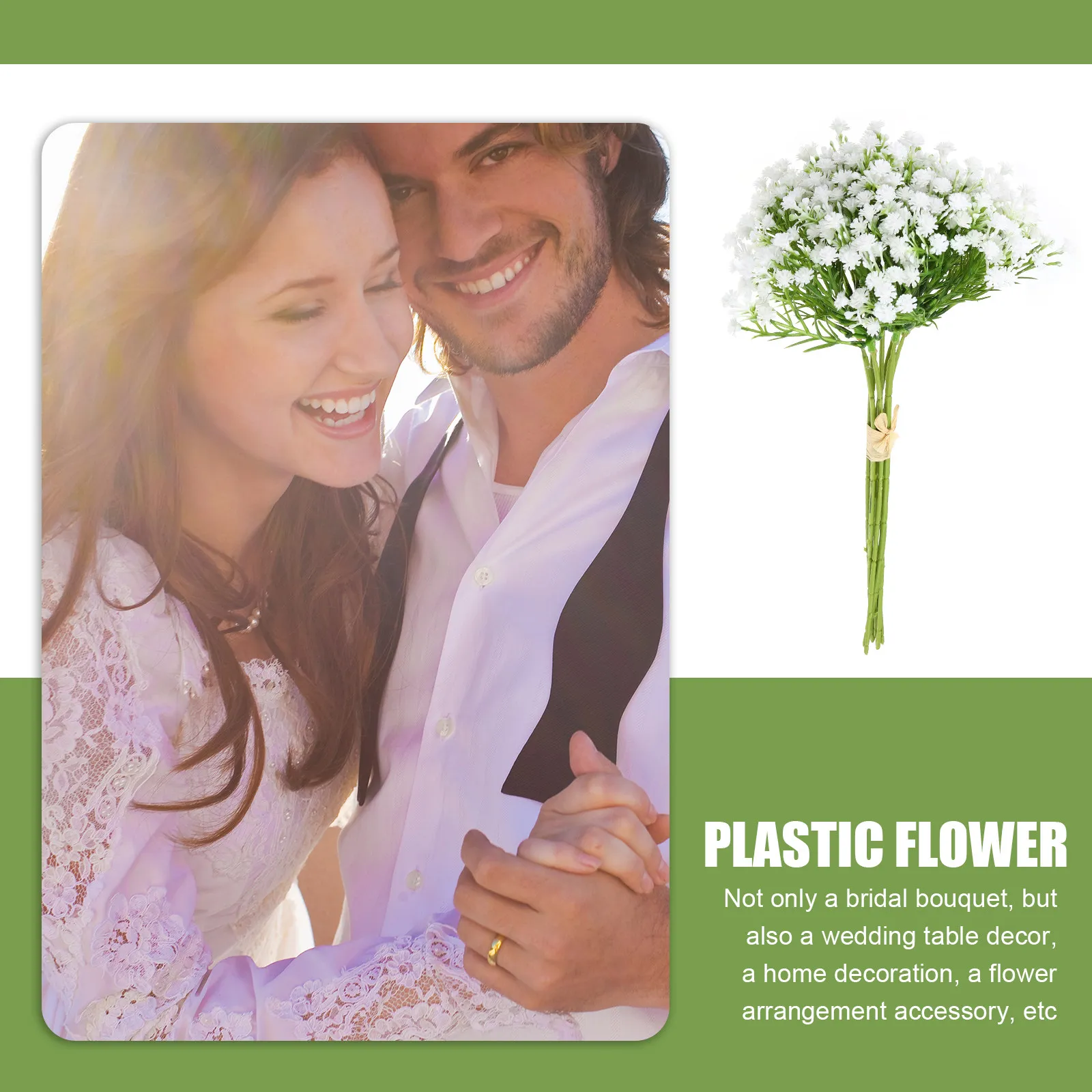 Bridal Bouquet Artificial Wedding Fake Flower Plastic Bride Flower Bouquet Wedding Table Centerpiece Decoration