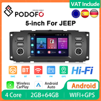 Podofo CarPlay Android Radio For Jeep Grand Cherokee Chrysler Dodge Car Multimedia Player 2din GPS Stereo 5\