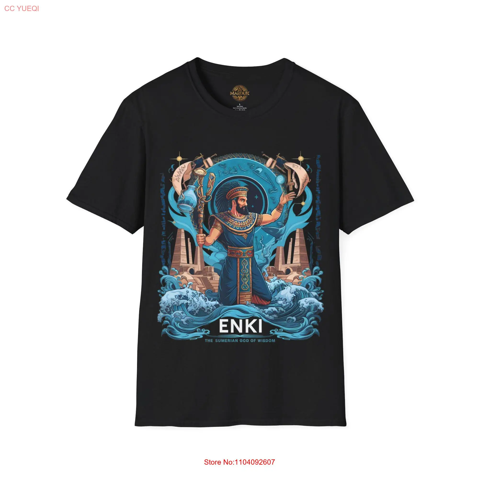 ENKI the Sumarian GOD of wesdom MARDUKBrand's Softstyle T Shirt long or short sleeves