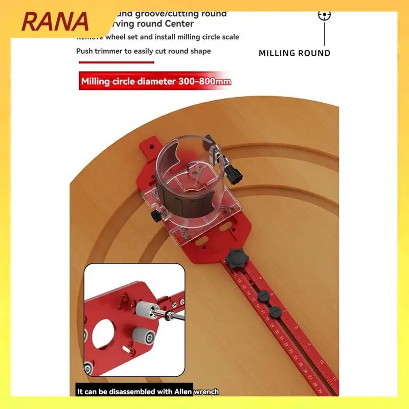 

RANA Woodworking Trimming Machine Slotting Base Milling Circle Slotting Position Milling Groove Bracket Router Circle Jig