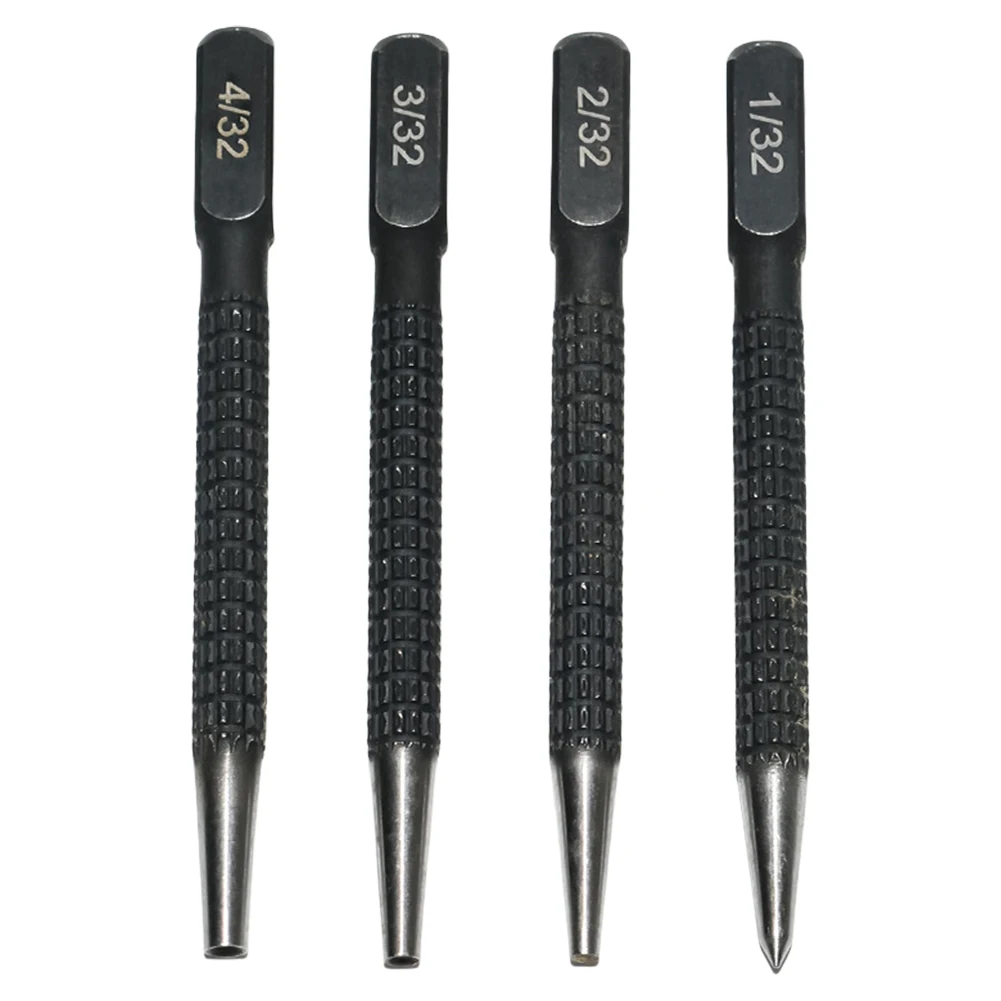 Alloy Steel Metal Wood Marking Drilling Tool 0.79/1.59/2.38/3.18mm Nail Setter Punch And Center Punch Set for Plastic Wood Metal view 5
