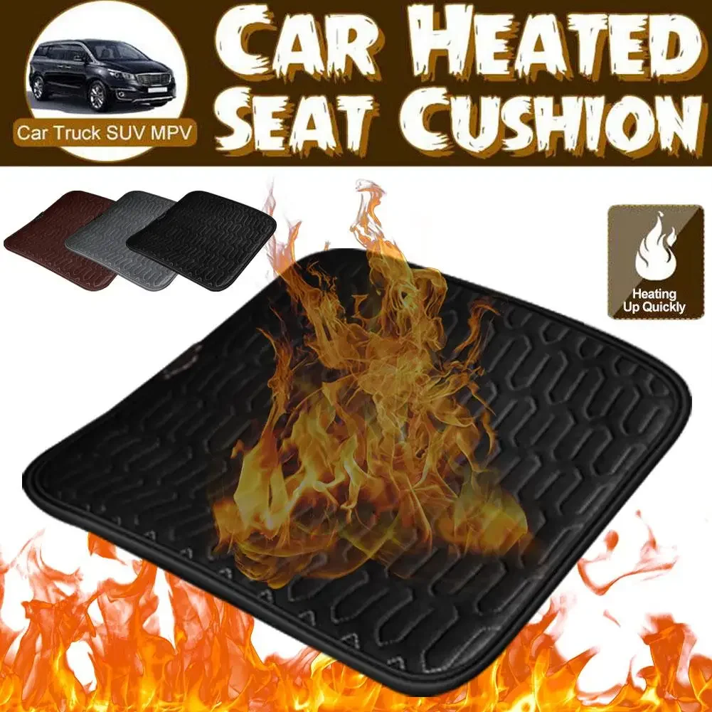 

Heated Car Seat Cushion 12V Universal Auto Heating Cover Plush Soft Mat Winter Heating Seat Cushions Heater Pad Seat Electr G1L4