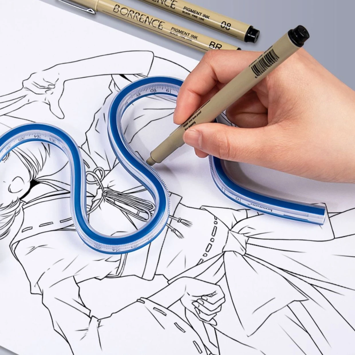 Flexible Curve Ruler Sewing Soft Rulers Drafting Drawing Tool Serpentine Plastic School Office Supplies 30cm 40cm 50cm 60cm view 5