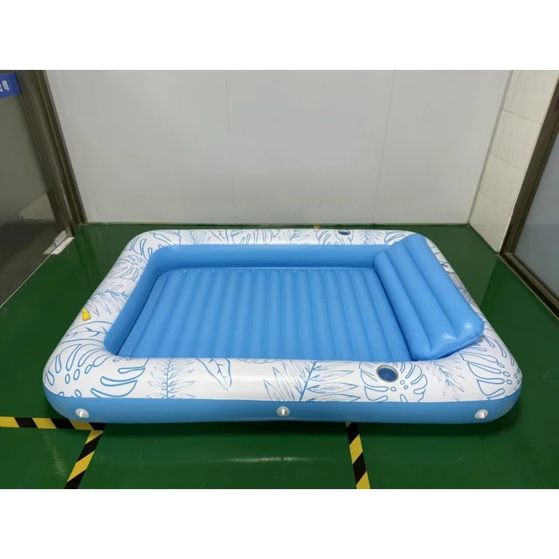 

New Arrival Maple Leaf Foldable PVC Inflatable Double Floating Lounge Chair Pool Floating Bed for Summer Outdoor Sunbathing