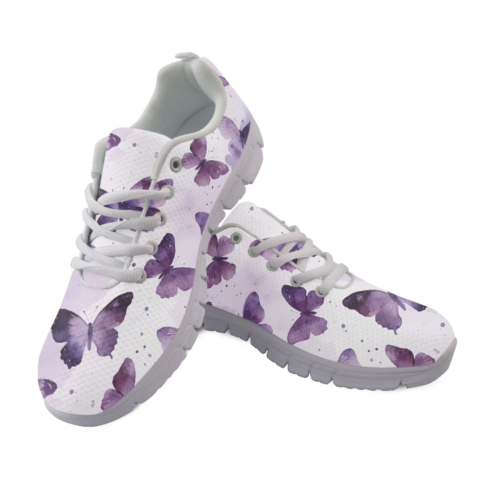 Coloranimal Butterfly New Arrival Walking Shoes Women Running Shoes Lace Up Tennis Shoes for Womens