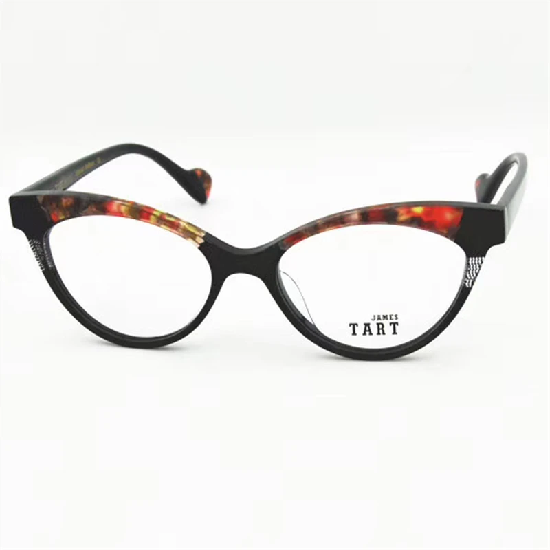 

JAMES TART 361 Optical Eyeglasses For Unisex Retro Style Anti-blue Light Lens Plate Cat Eye Full Frame With Box