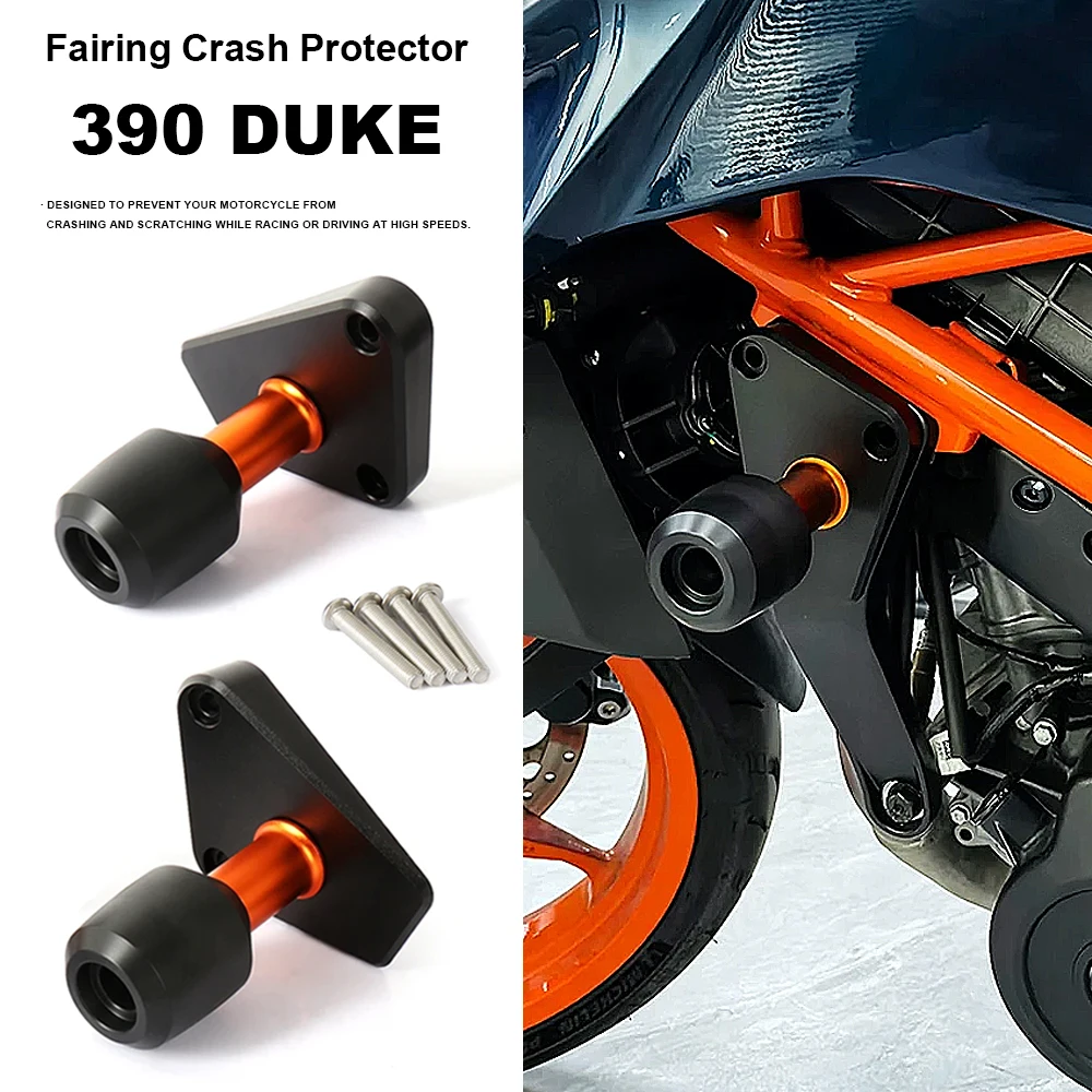 

New For 390 Duke 390Duke 2024 Motorcycle 390 DUKE Frame Slider Crash Guard Falling Protector Kit Accessories Aluminum