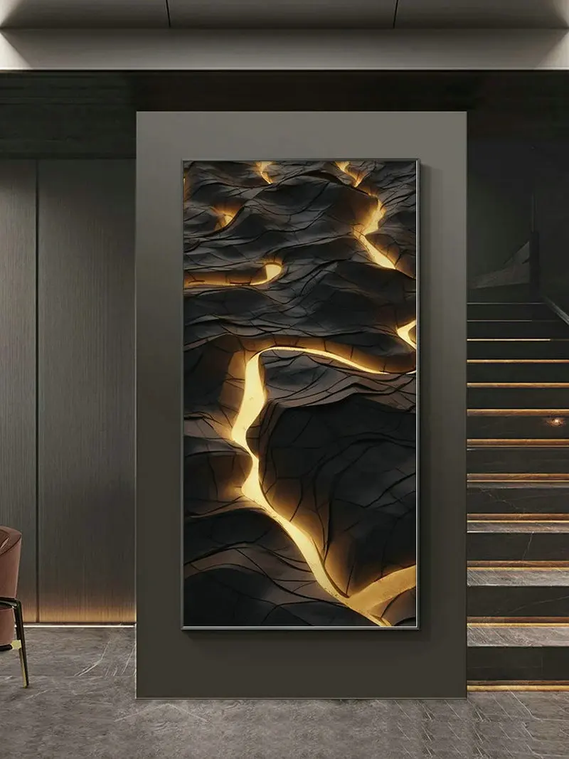 Wall decoration, abstract lava art, hanging paintings, LED wall lights, living room, dining room, lobby wall lights YX450TB